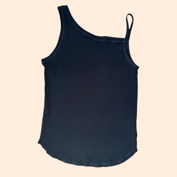 Moussy Black Rib Tank Top - Picture 1 of 6